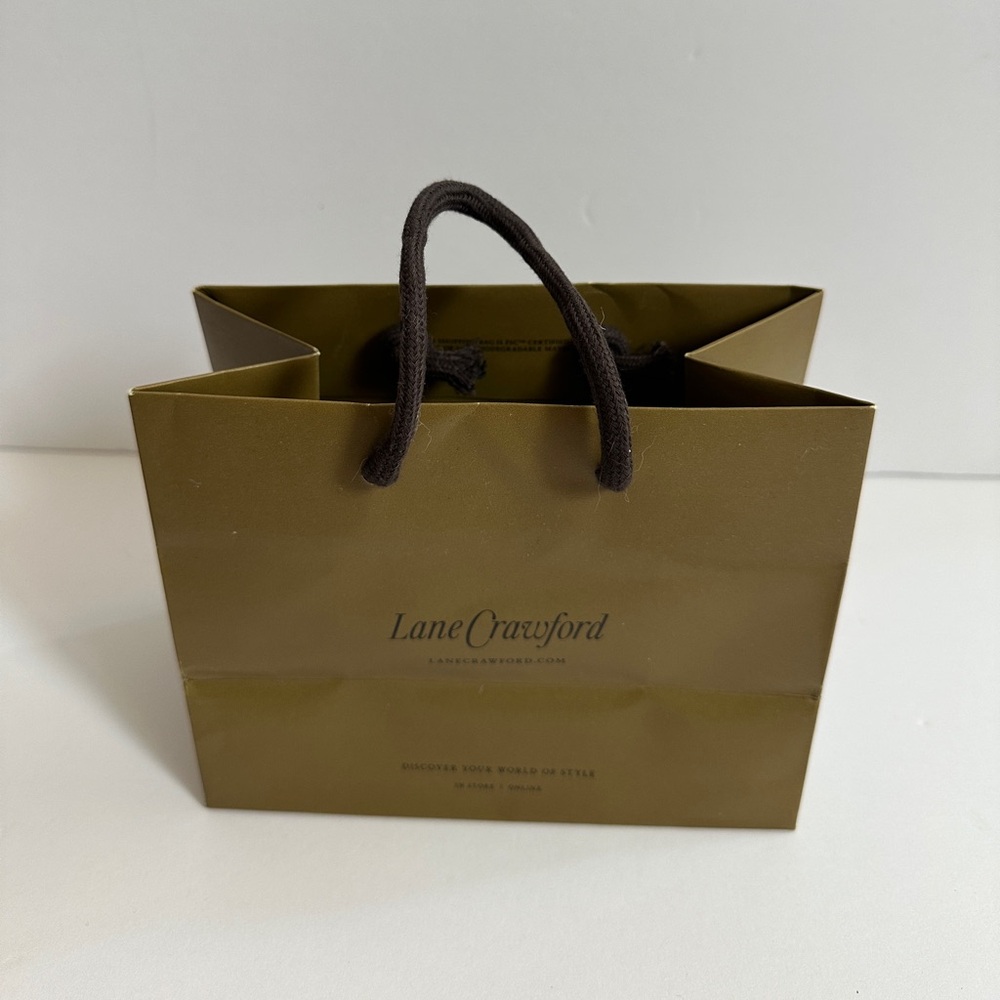 Lane Crawford Gold Shopping Bag Small